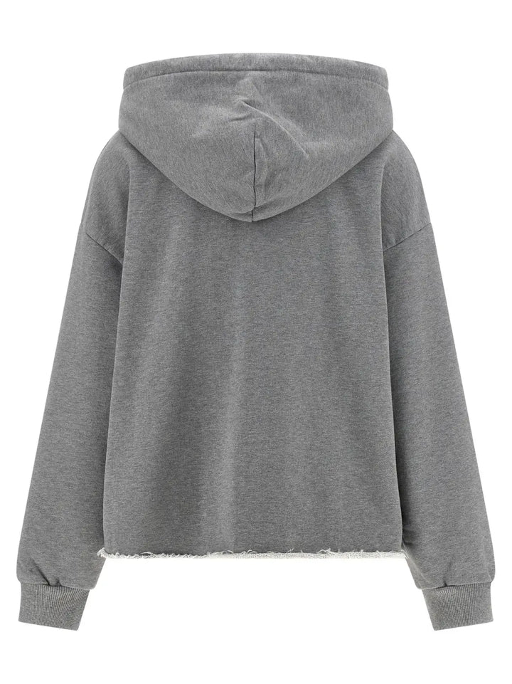 Mm6 Maison Margiela Gray Cotton Sweatshirt