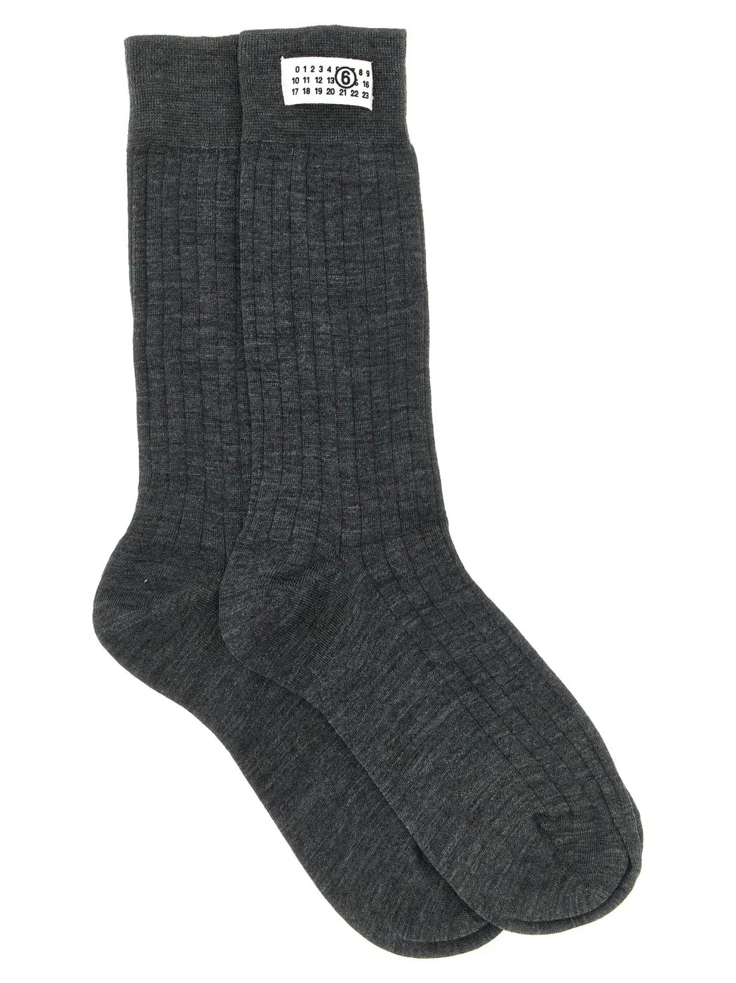 Mm6 Maison Margiela Gray Wool Socks