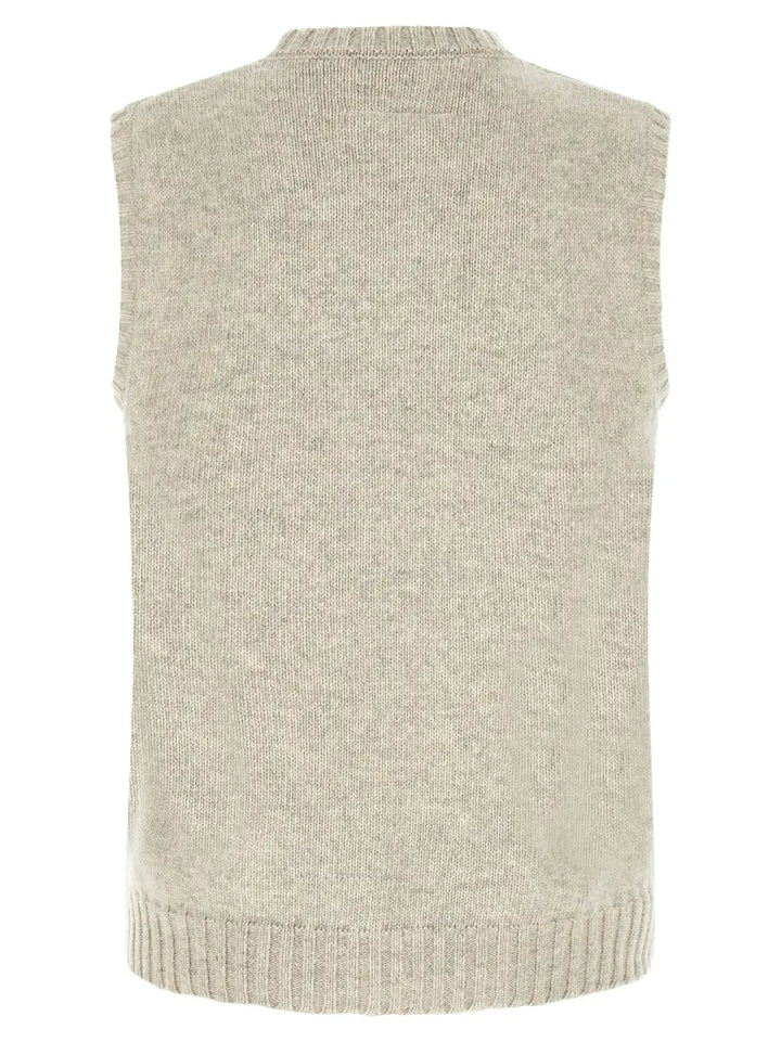 Mm6 Maison Margiela Gray Wool Sweatshirt