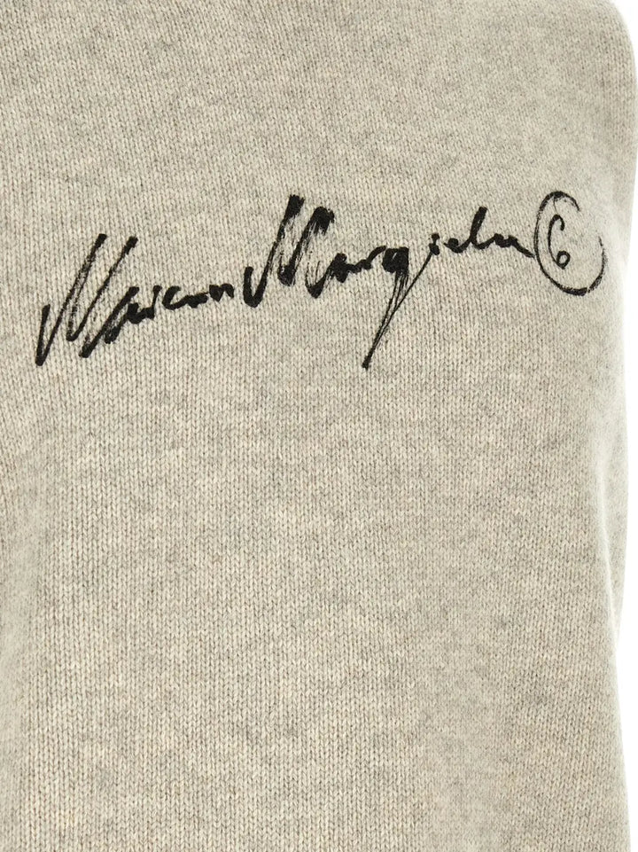 Mm6 Maison Margiela Gray Wool Sweatshirt