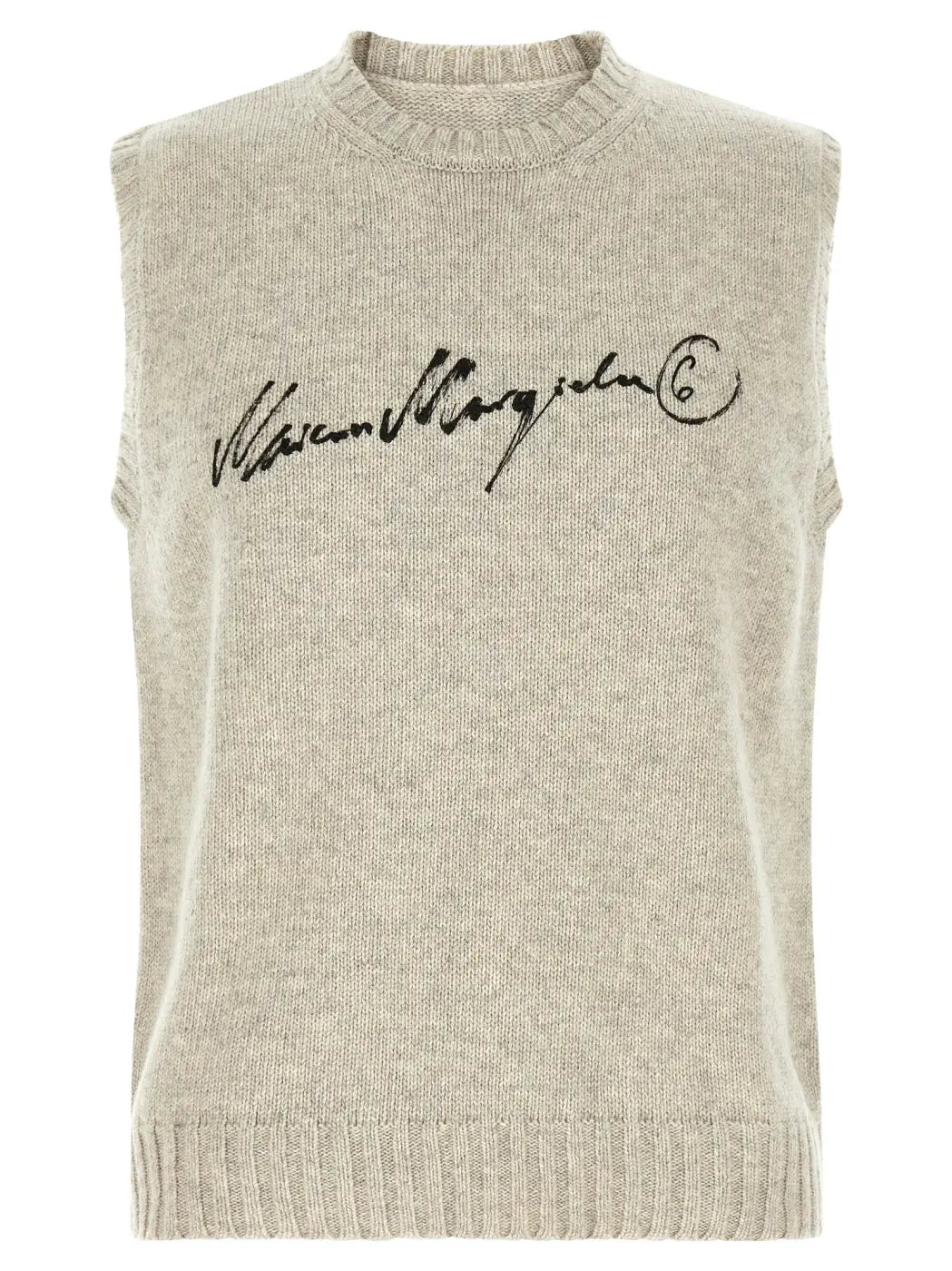 Mm6 Maison Margiela Gray Wool Sweatshirt