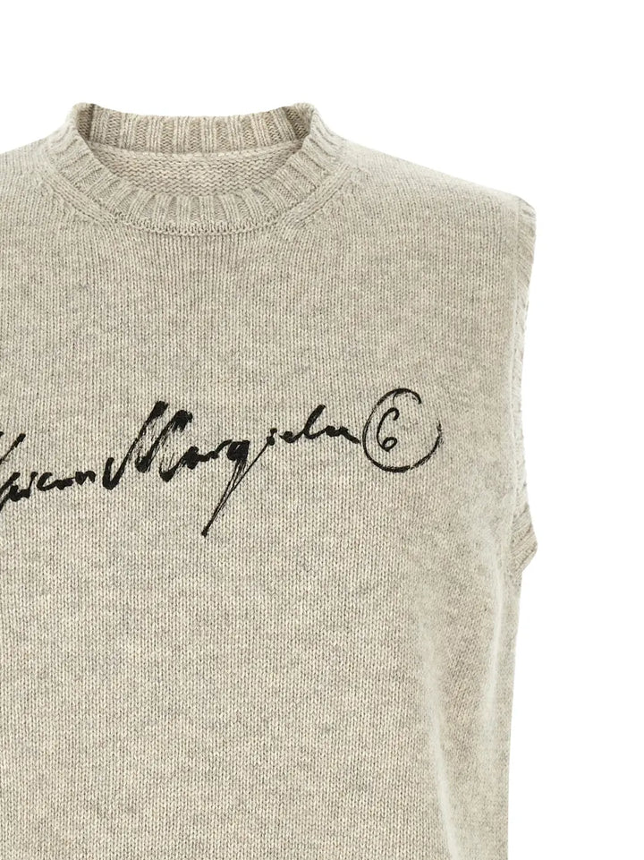 Mm6 Maison Margiela Gray Wool Sweatshirt