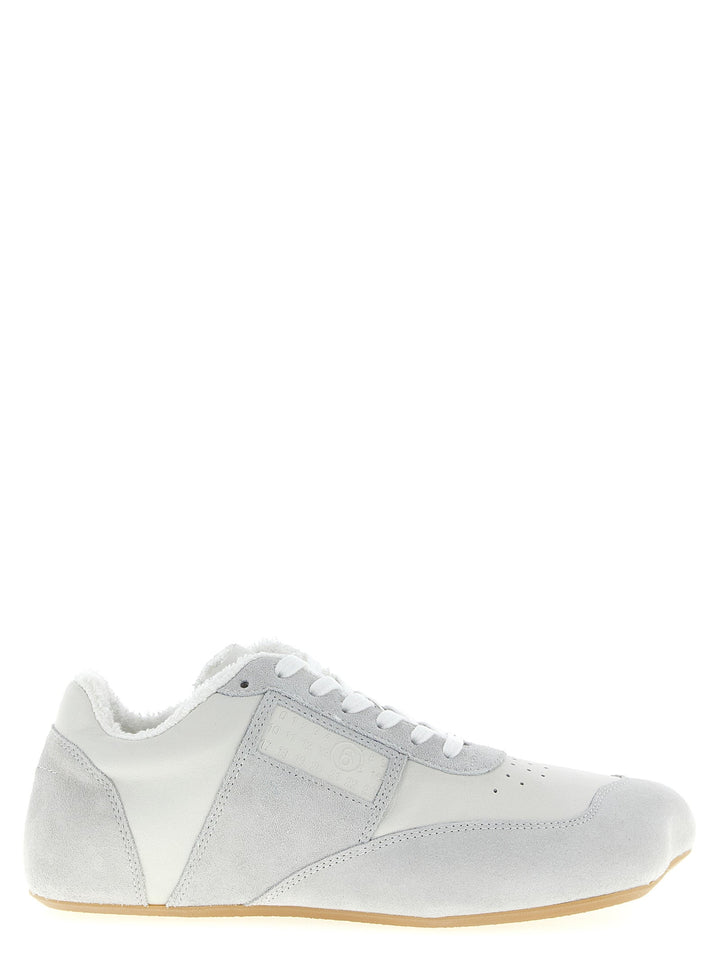Mm6 Maison Margiela White Calfskin Athletic Sneakers
