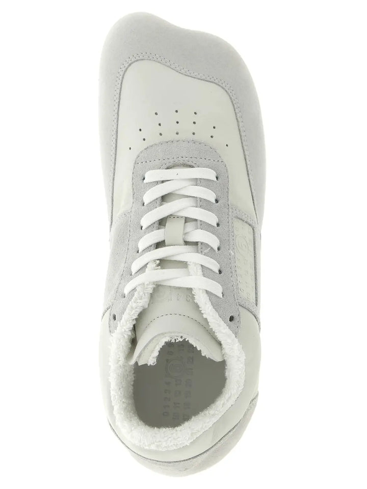 Mm6 Maison Margiela White Calfskin Athletic Sneakers