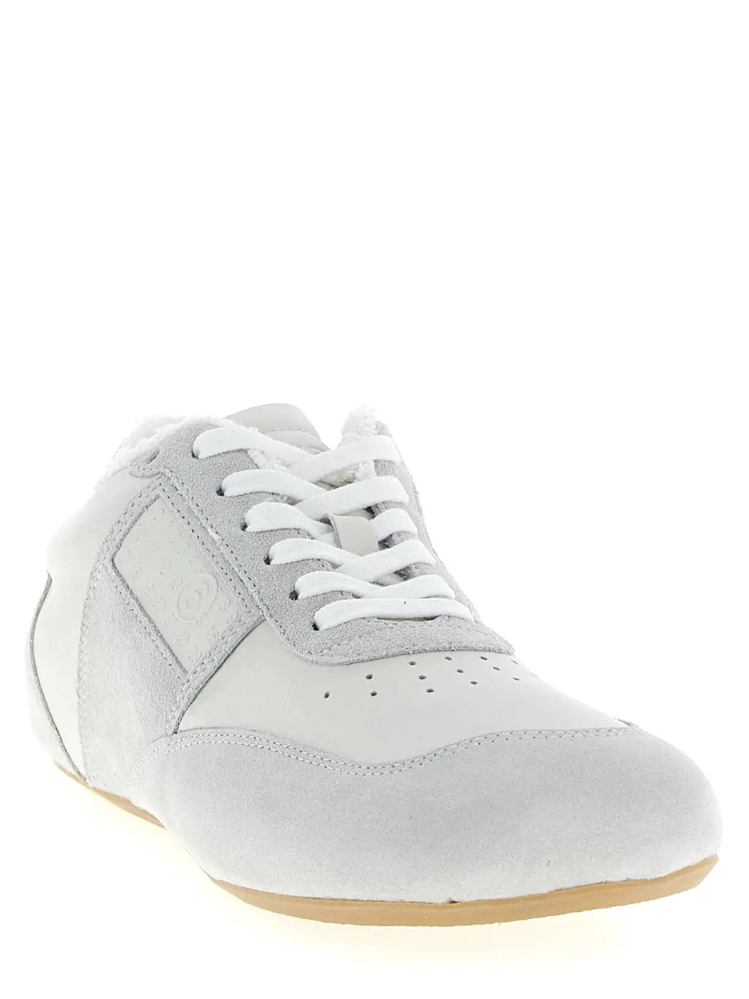 Mm6 Maison Margiela White Calfskin Athletic Sneakers