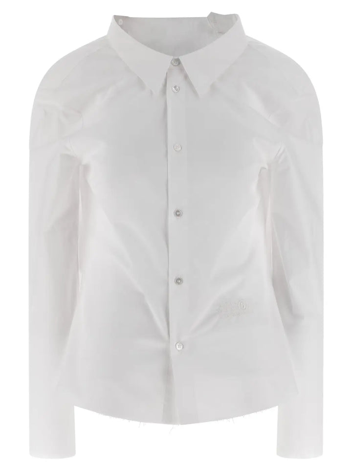 Mm6 Maison Margiela White Cotton Blouse