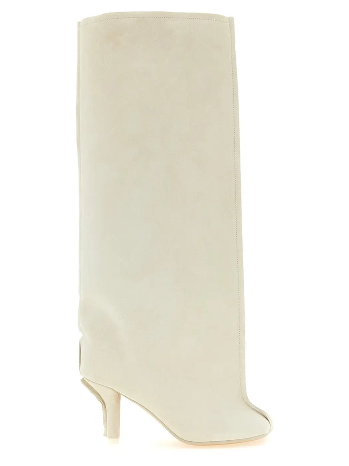 Mm6 Maison Margiela White Cowhide Over the Knee