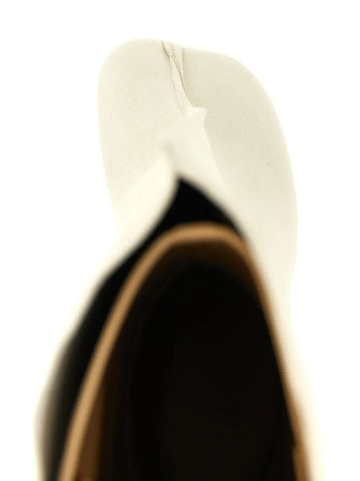Mm6 Maison Margiela White Cowhide Over the Knee