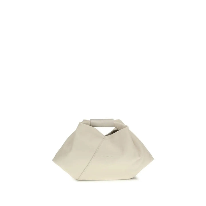 MM6 White Calf Leather Bos Taurus Handbag