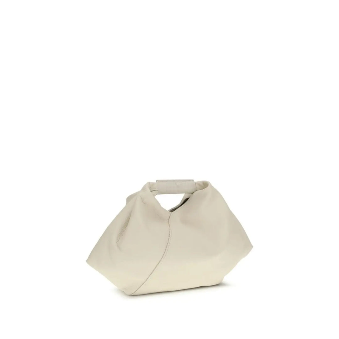MM6 White Calf Leather Bos Taurus Handbag