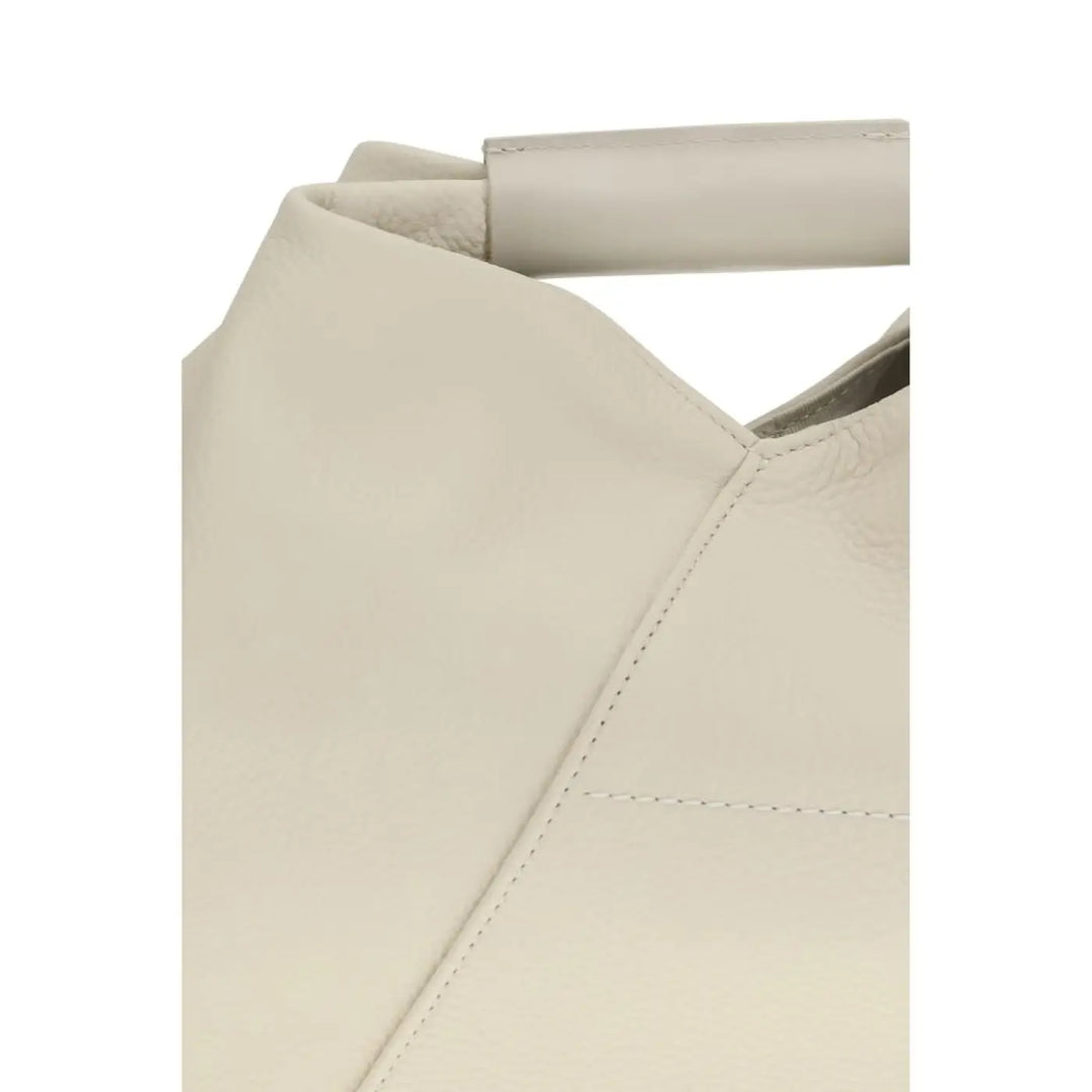 MM6 White Calf Leather Bos Taurus Handbag