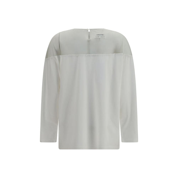 MM6 - White Cotton Long Sleeve T-Shirt