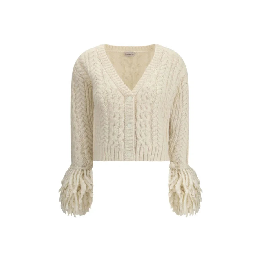 Moncler Beige Alpaca Vicugna Pacos Cardigan