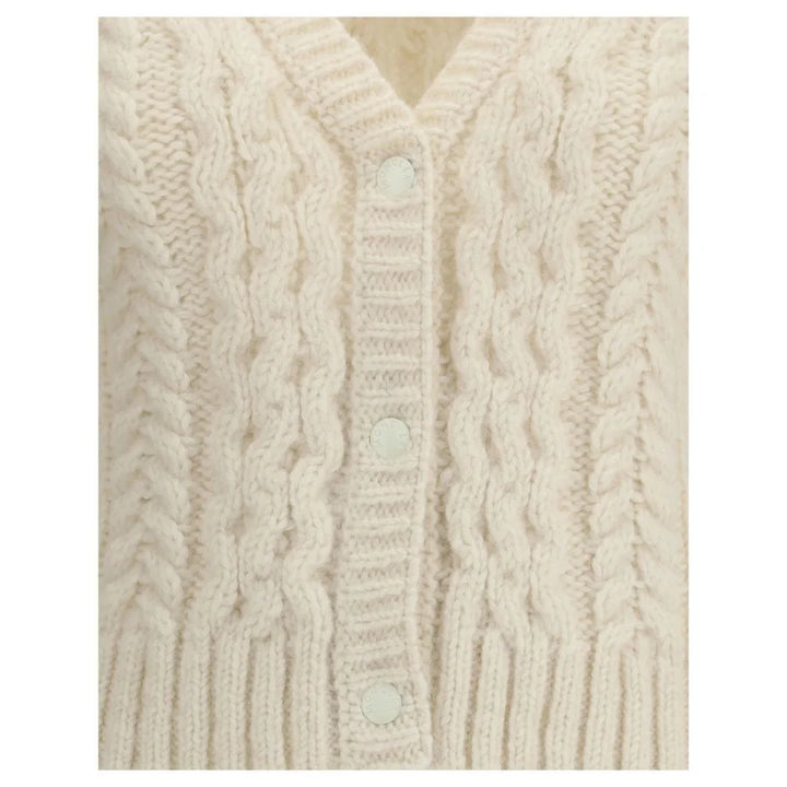 Moncler Beige Alpaca Vicugna Pacos Cardigan
