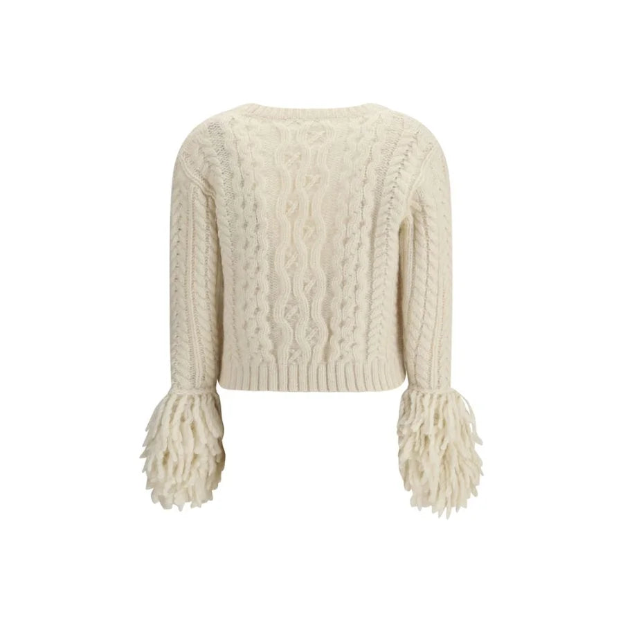 Moncler Beige Alpaca Vicugna Pacos Cardigan