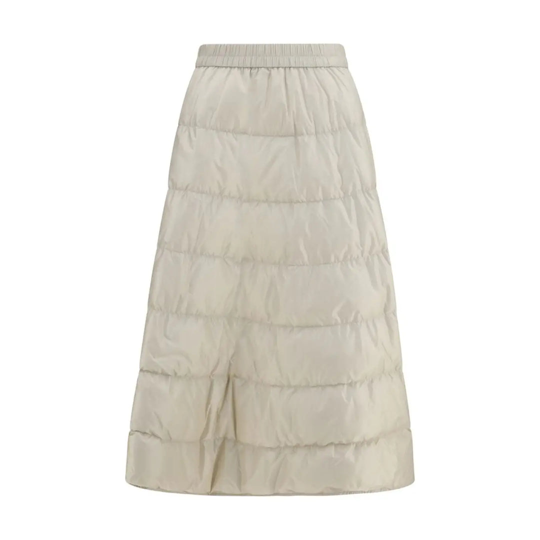 Moncler Beige Nylon Midi Skirt