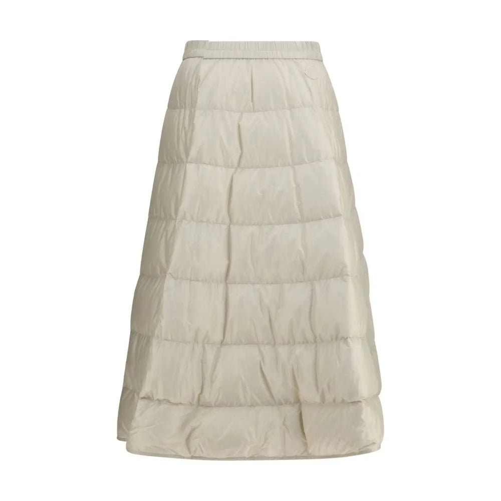 Moncler Beige Nylon Midi Skirt