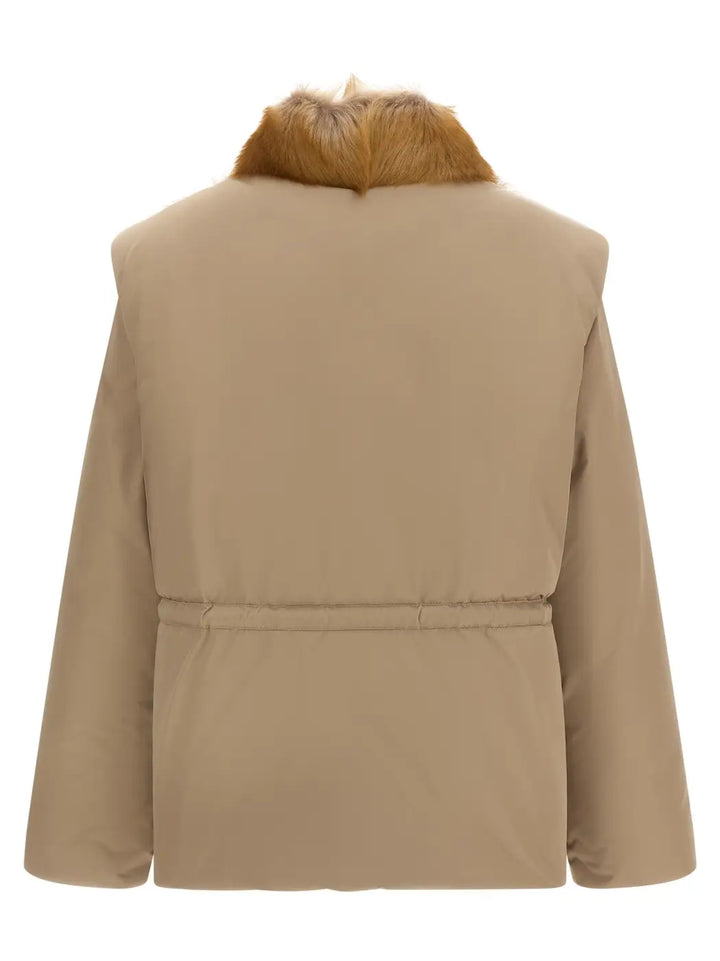 Moncler Beige Polyester Sleeveless Jacket