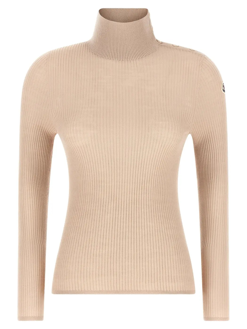 Moncler Beige Virgin Wool Cardigan