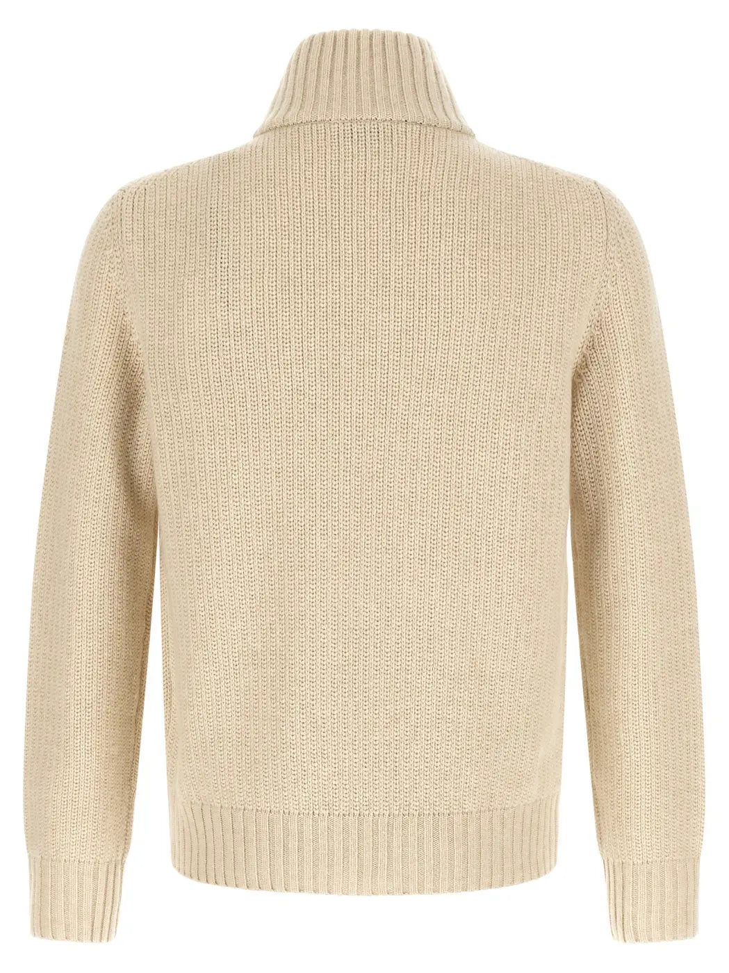 Moncler Beige Virgin Wool Cardigan