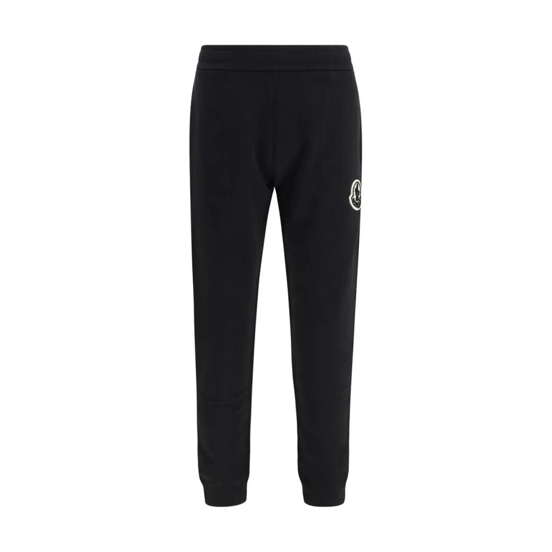 Moncler Black Cotton Athletic Pants