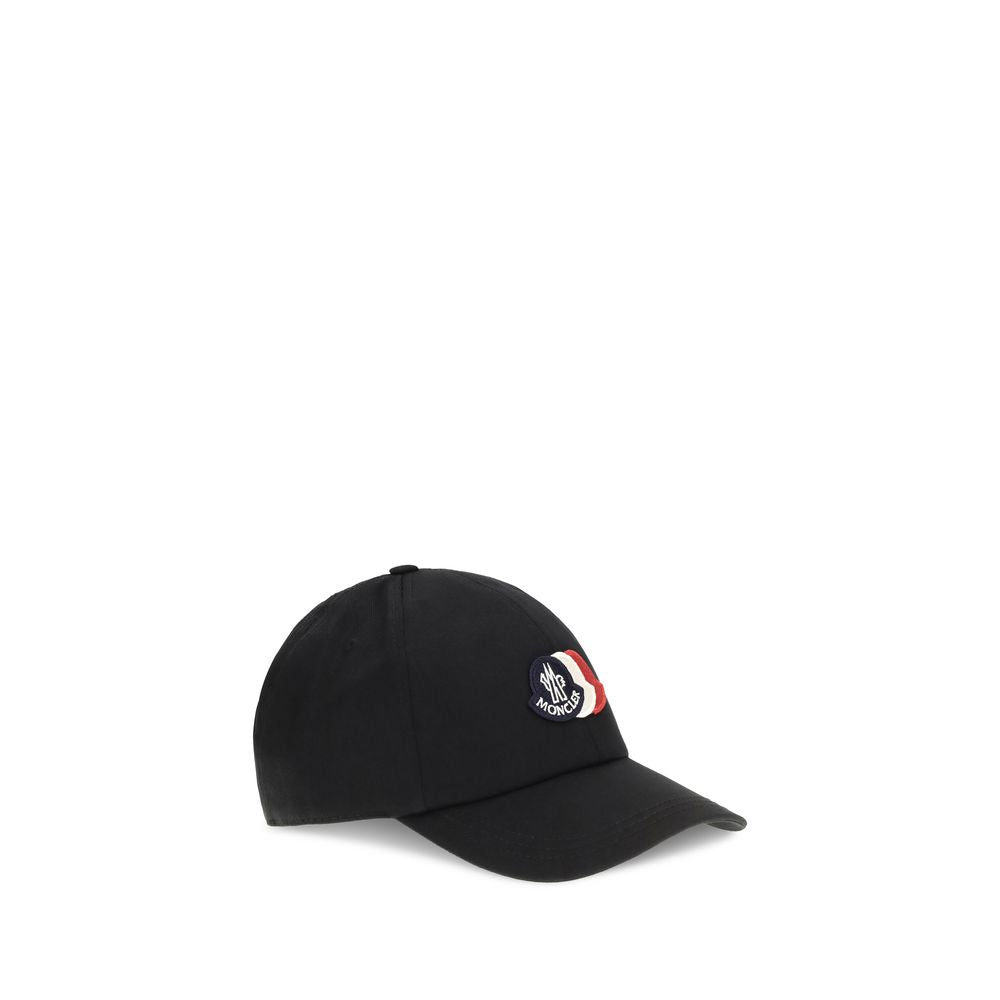 Moncler Black Cotton Cap (baseball Hat)