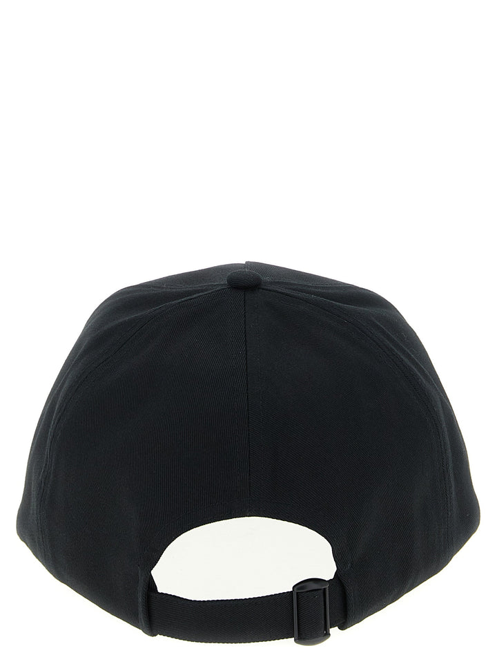 Moncler Black Cotton Cap (baseball Hat)
