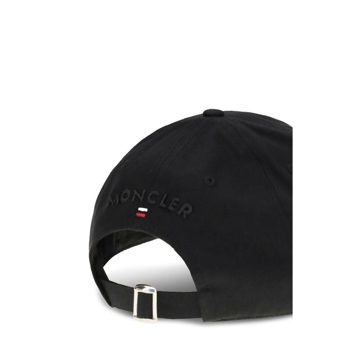 Moncler Black Cotton Cap (baseball Hat)