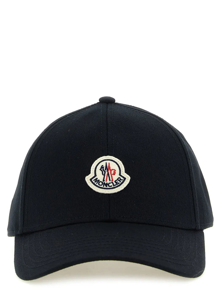 Moncler Black Cotton Cap (baseball Hat)