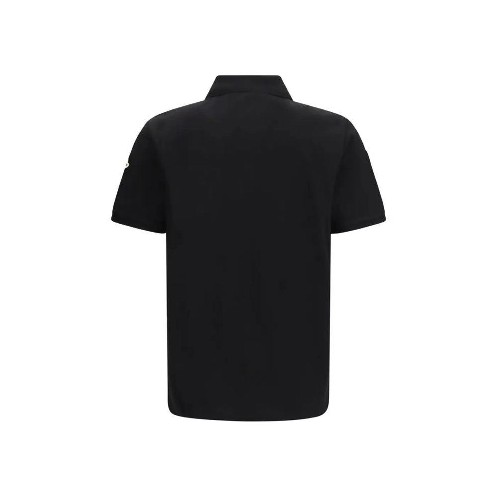 Moncler Black Cotton Polo Shirt