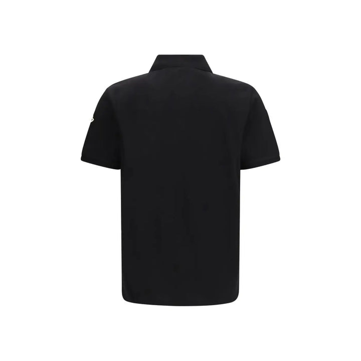 Moncler Black Cotton Polo Shirt