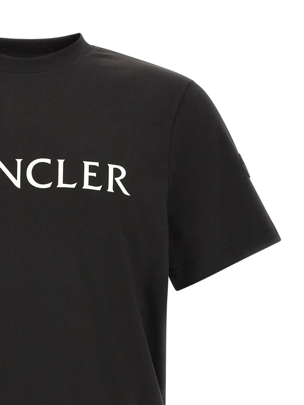 Moncler Black Cotton T-shirt