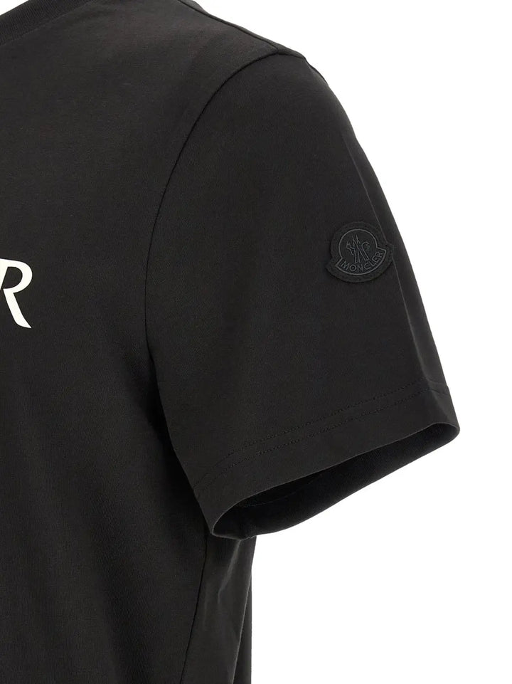 Moncler Black Cotton T-shirt