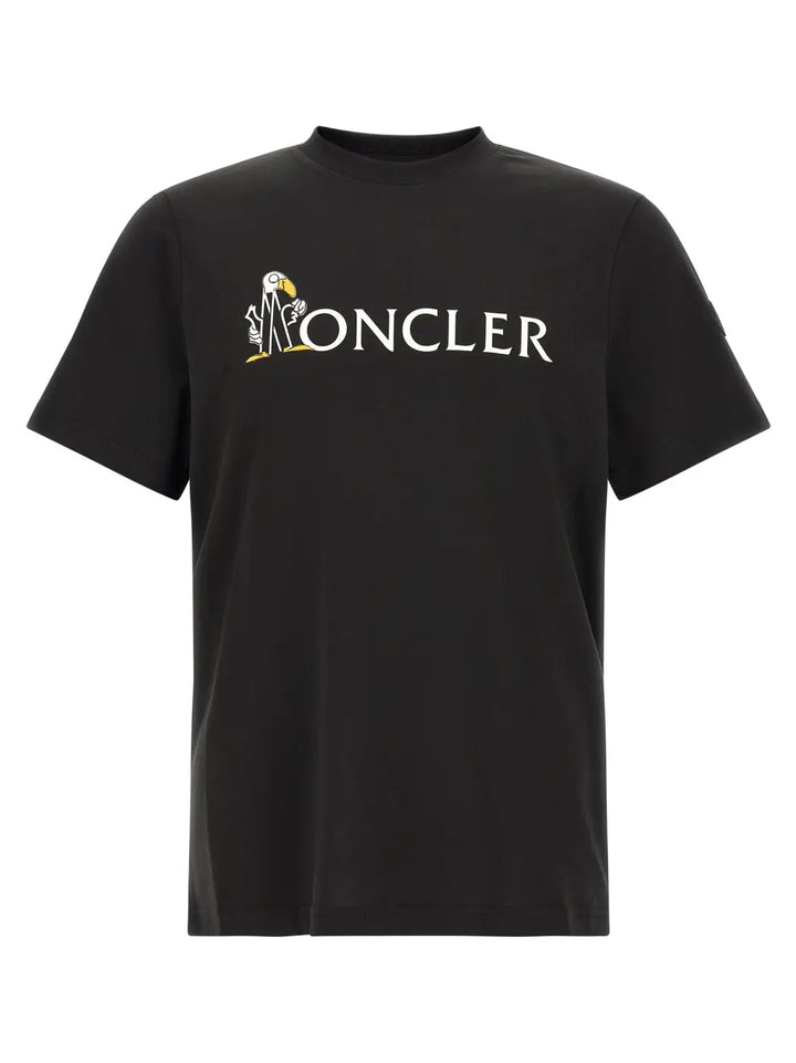 Moncler Black Cotton T-shirt