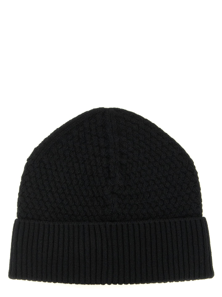 Moncler Black Leather Beanie