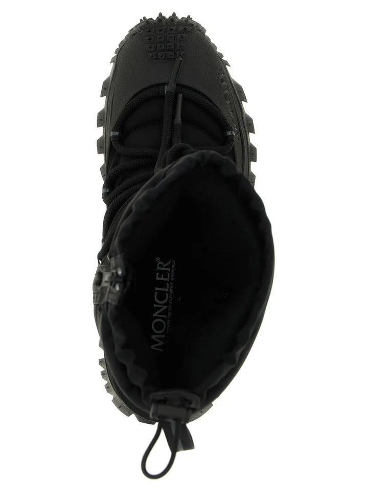 Moncler Black Polyamide Lace-up Boots