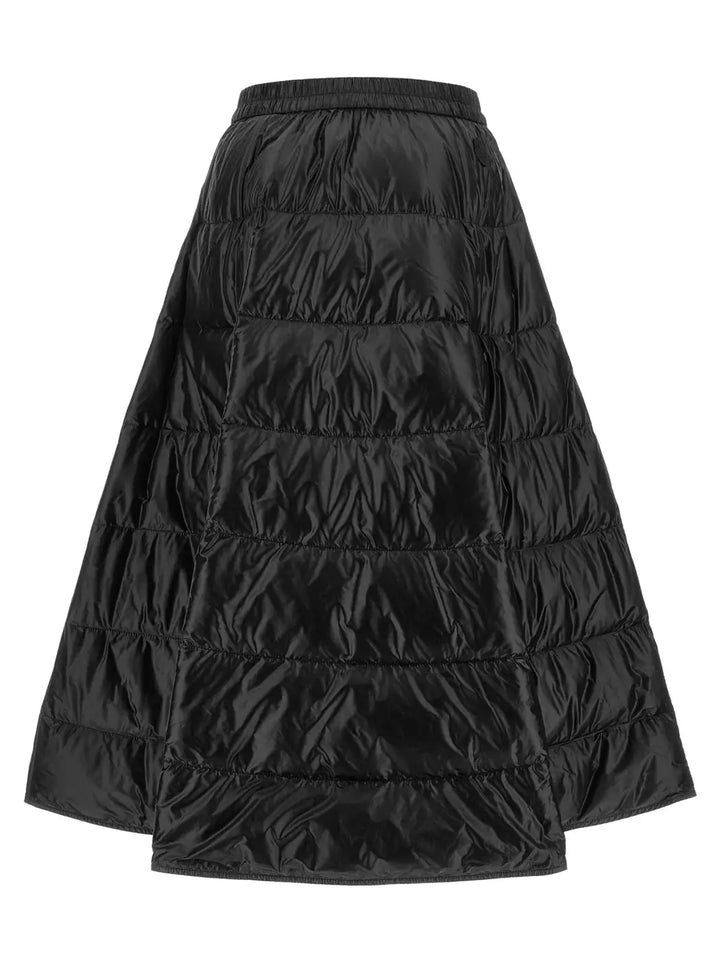 Moncler Black Polyamide Midi Skirt