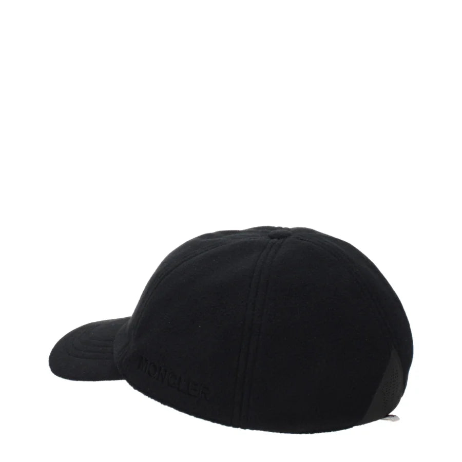 Moncler Black Polyester Cap (Baseball Hat)