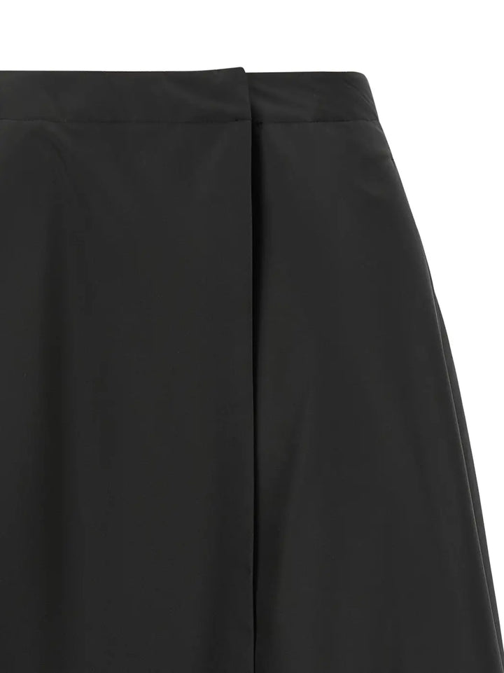 Moncler Black Polyester Midi Skirt