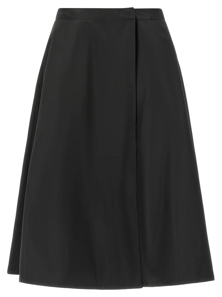 Moncler Black Polyester Midi Skirt