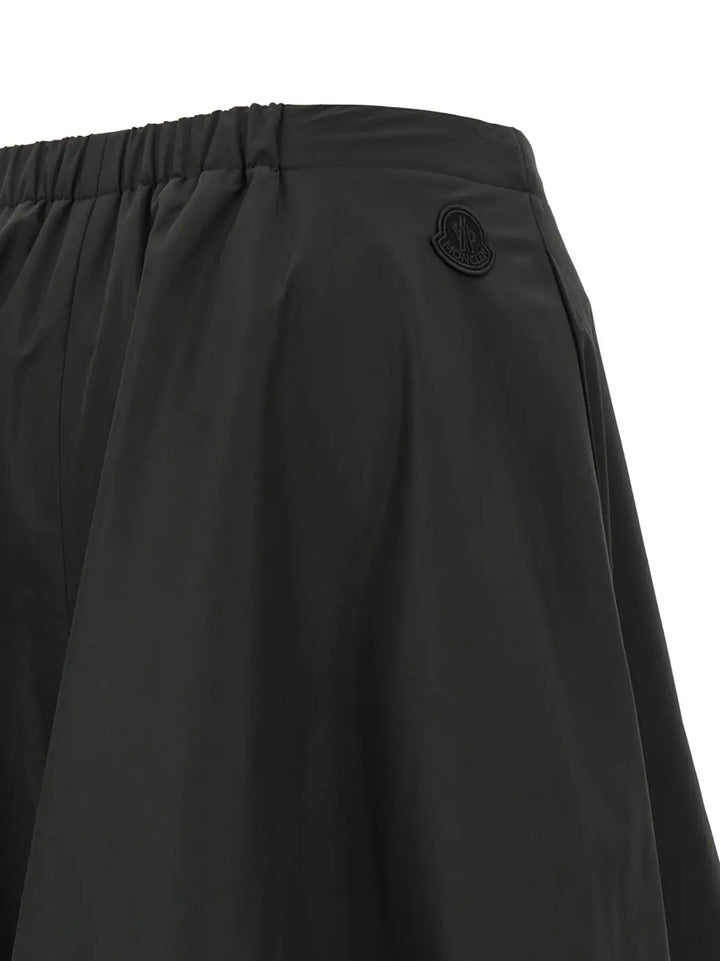 Moncler Black Polyester Midi Skirt