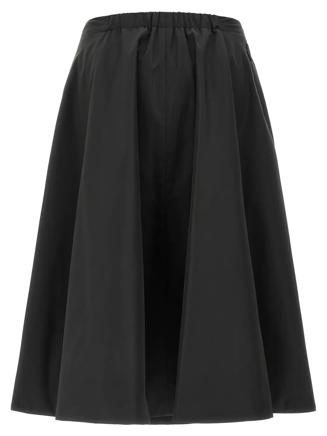 Moncler Black Polyester Midi Skirt