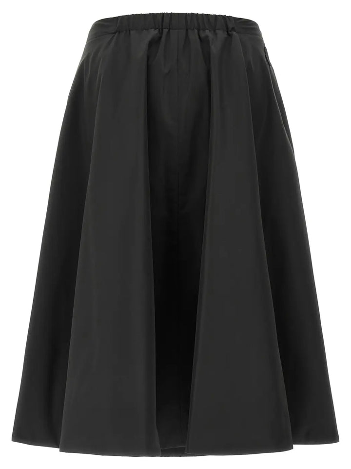 Moncler Black Polyester Midi Skirt