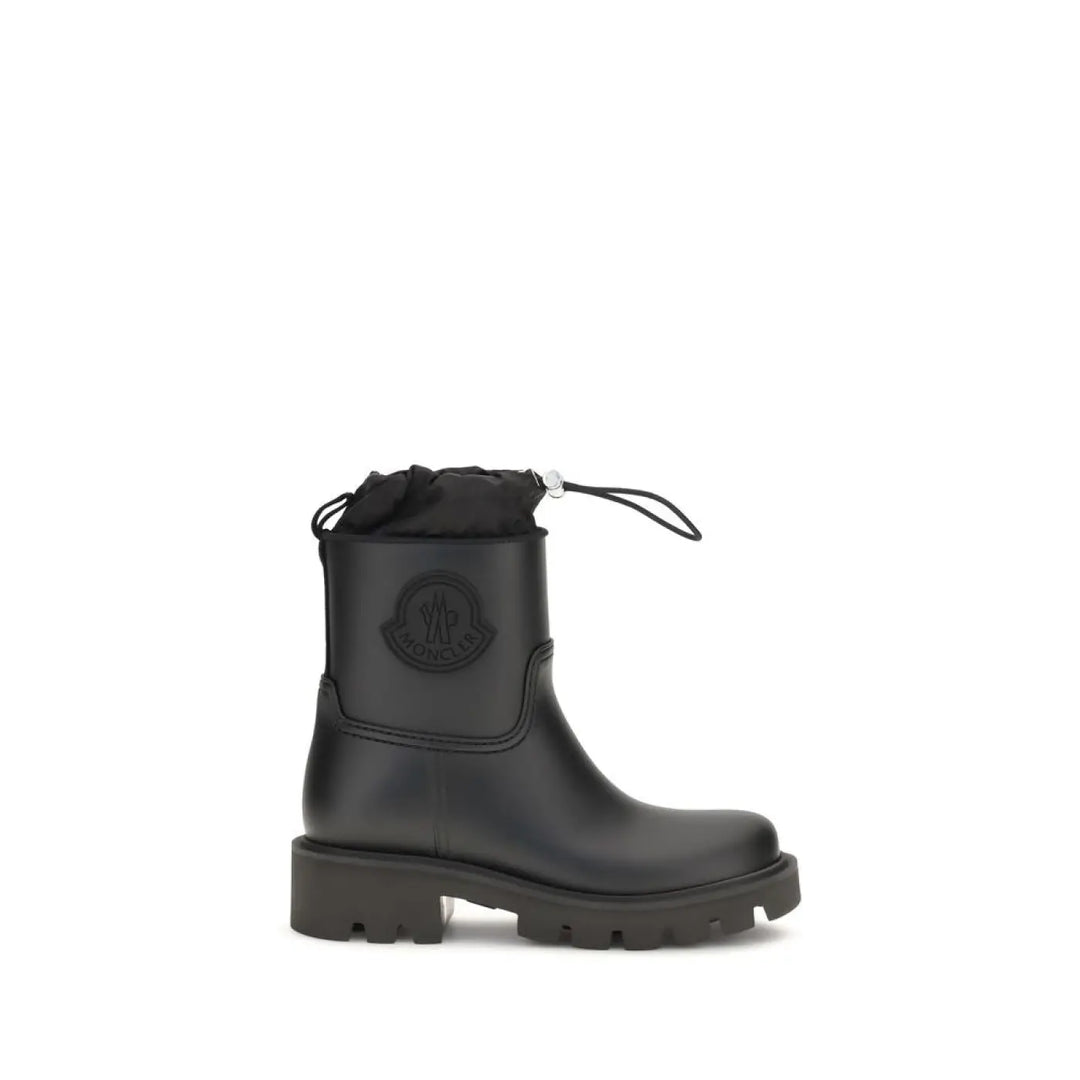Moncler Black Pvc Rain Boots