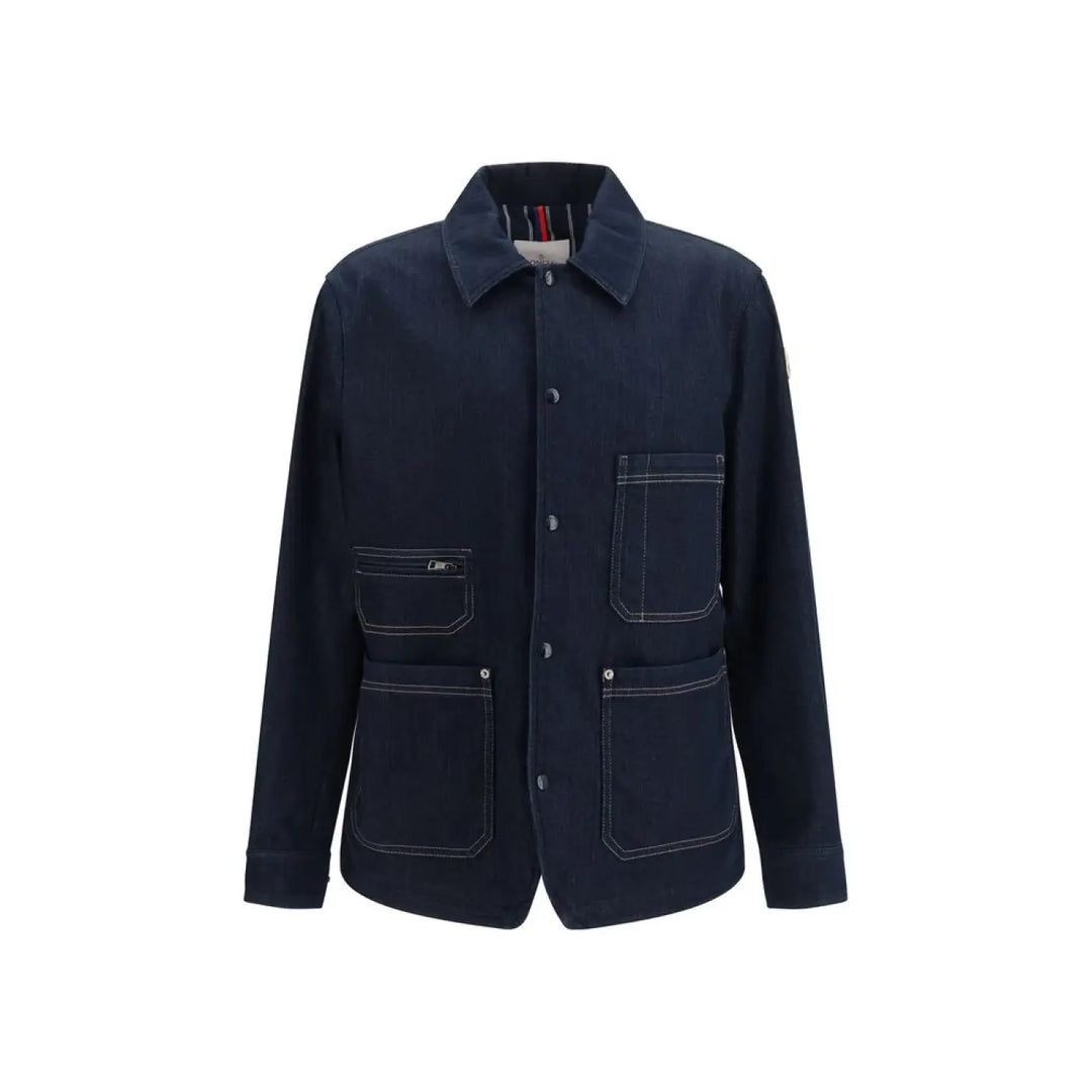 Moncler Blue Cotton Denim Jacket