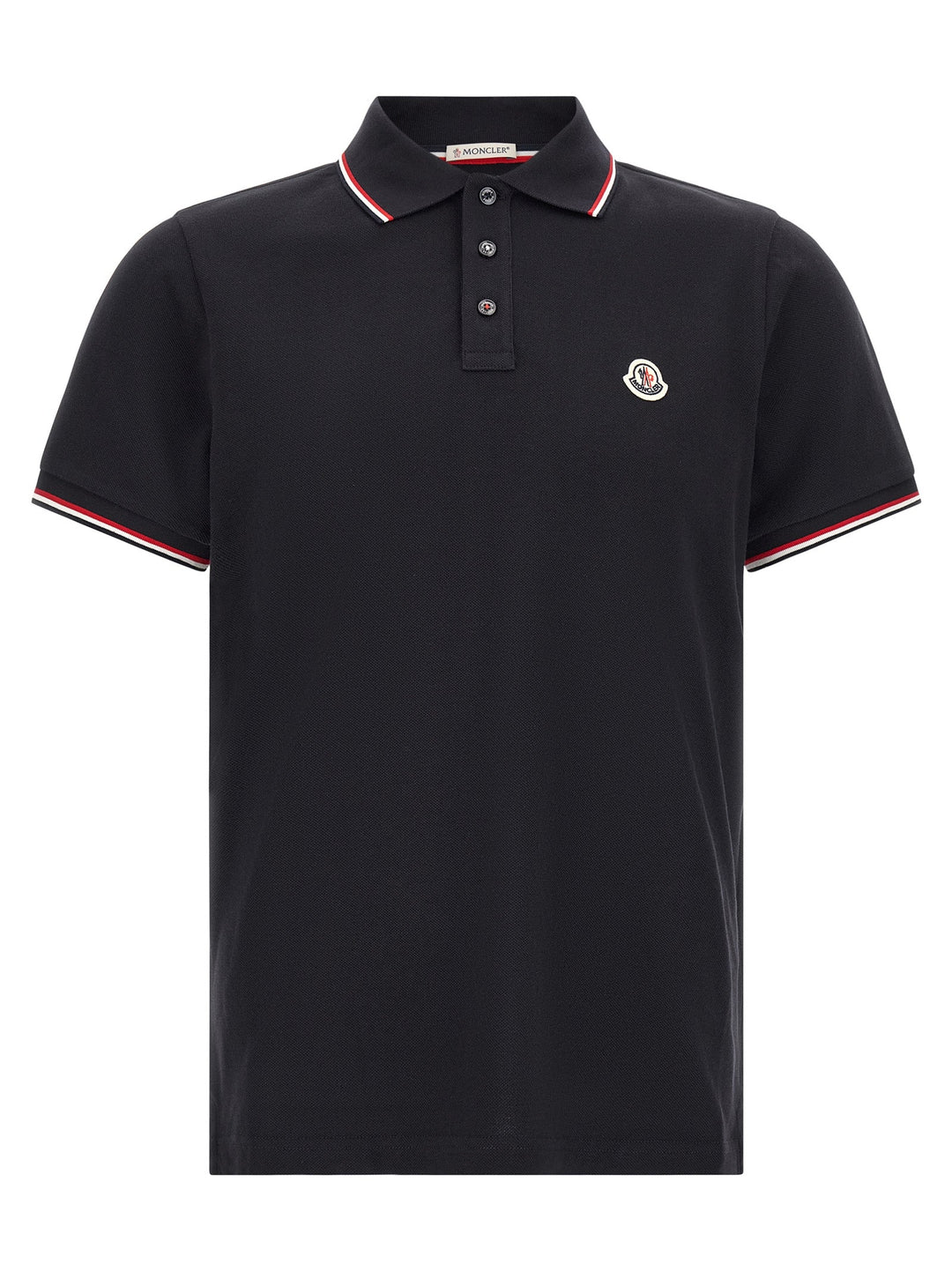 Moncler Blue Cotton Polo Shirt