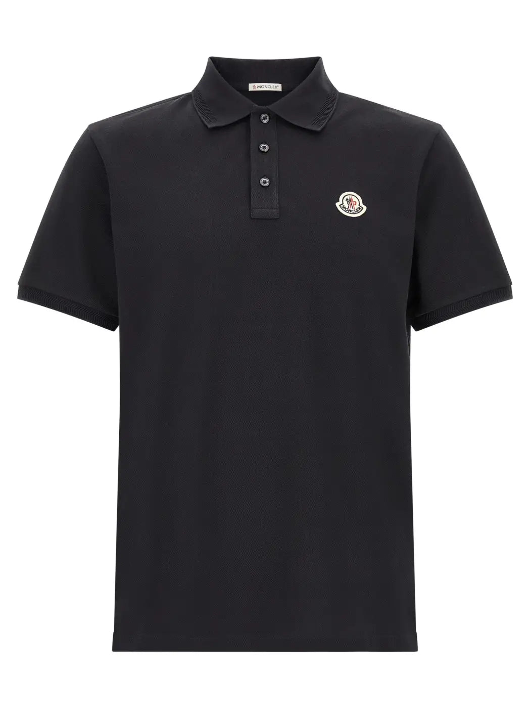 Moncler Blue Cotton Polo Shirt