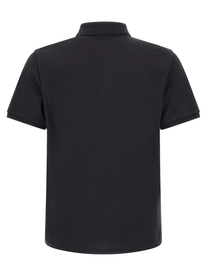 Moncler Blue Cotton Polo Shirt