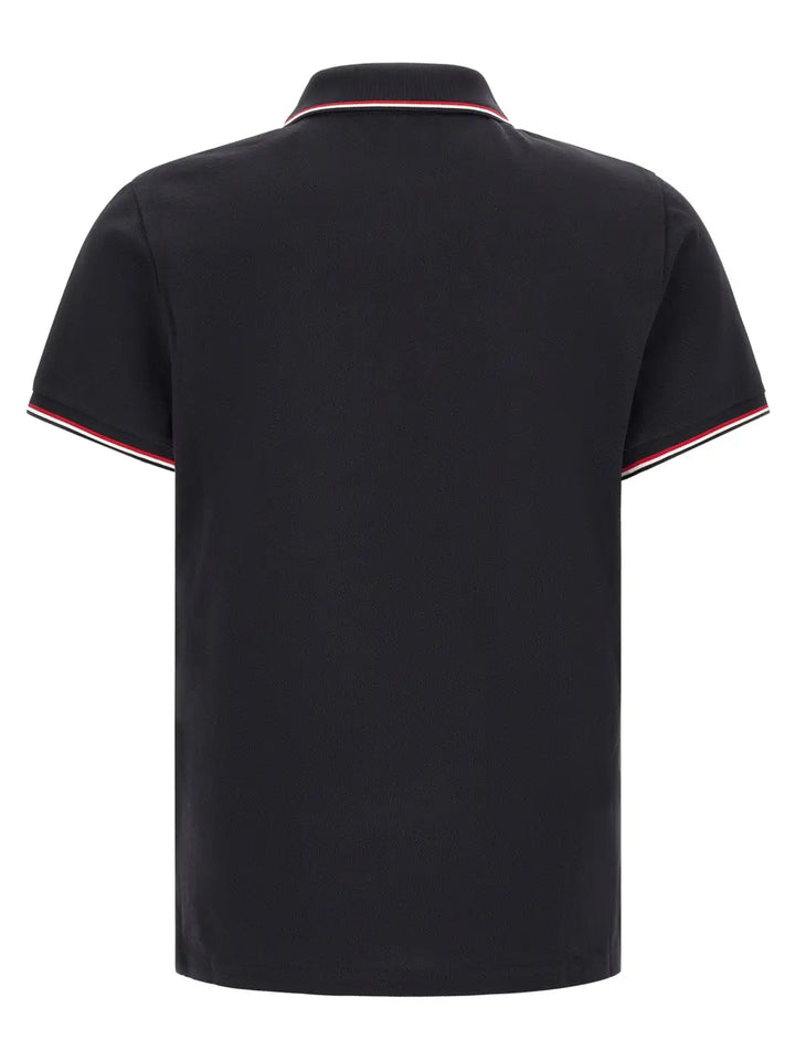 Moncler Blue Cotton Polo Shirt