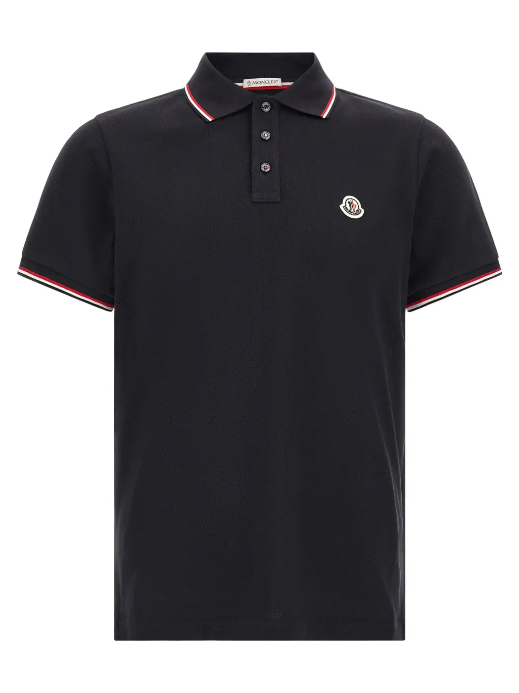 Moncler Blue Cotton Polo Shirt
